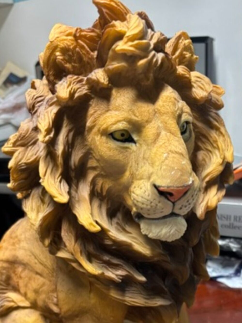 Vintage African Pride Lion Statues (16"")